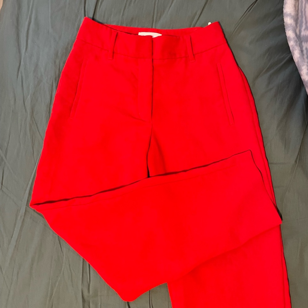 red aritzia wilfred dress pants